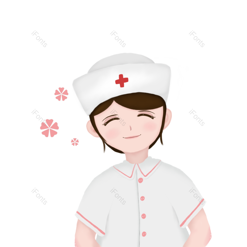 卡通人物图片,简约元素,护士节PNG,女孩免抠素材